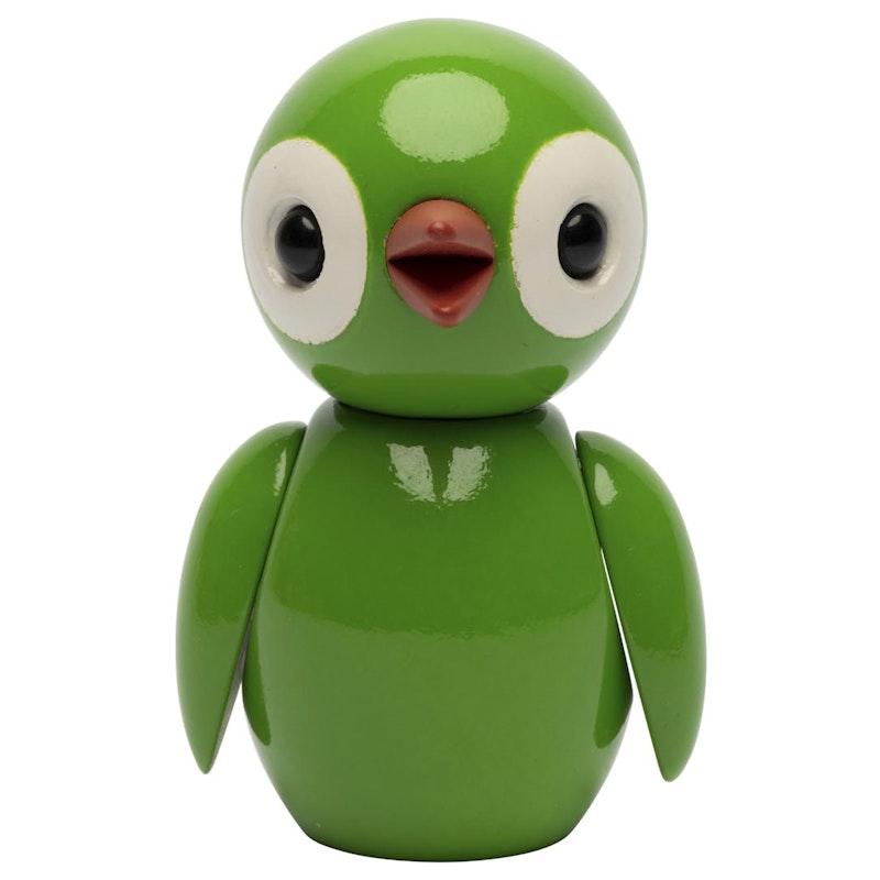 Grateful Spring Bird Träfigur 6,5 cm, Grön