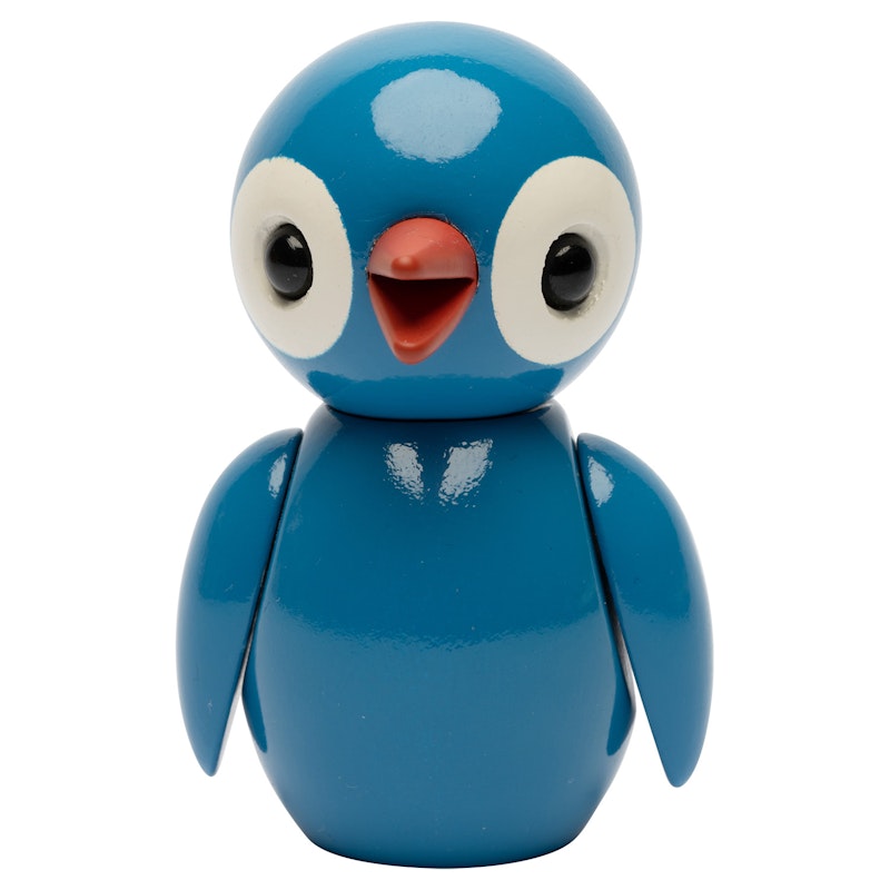 Grateful Spring Bird Träfigur 6,5 cm, Ljusblå