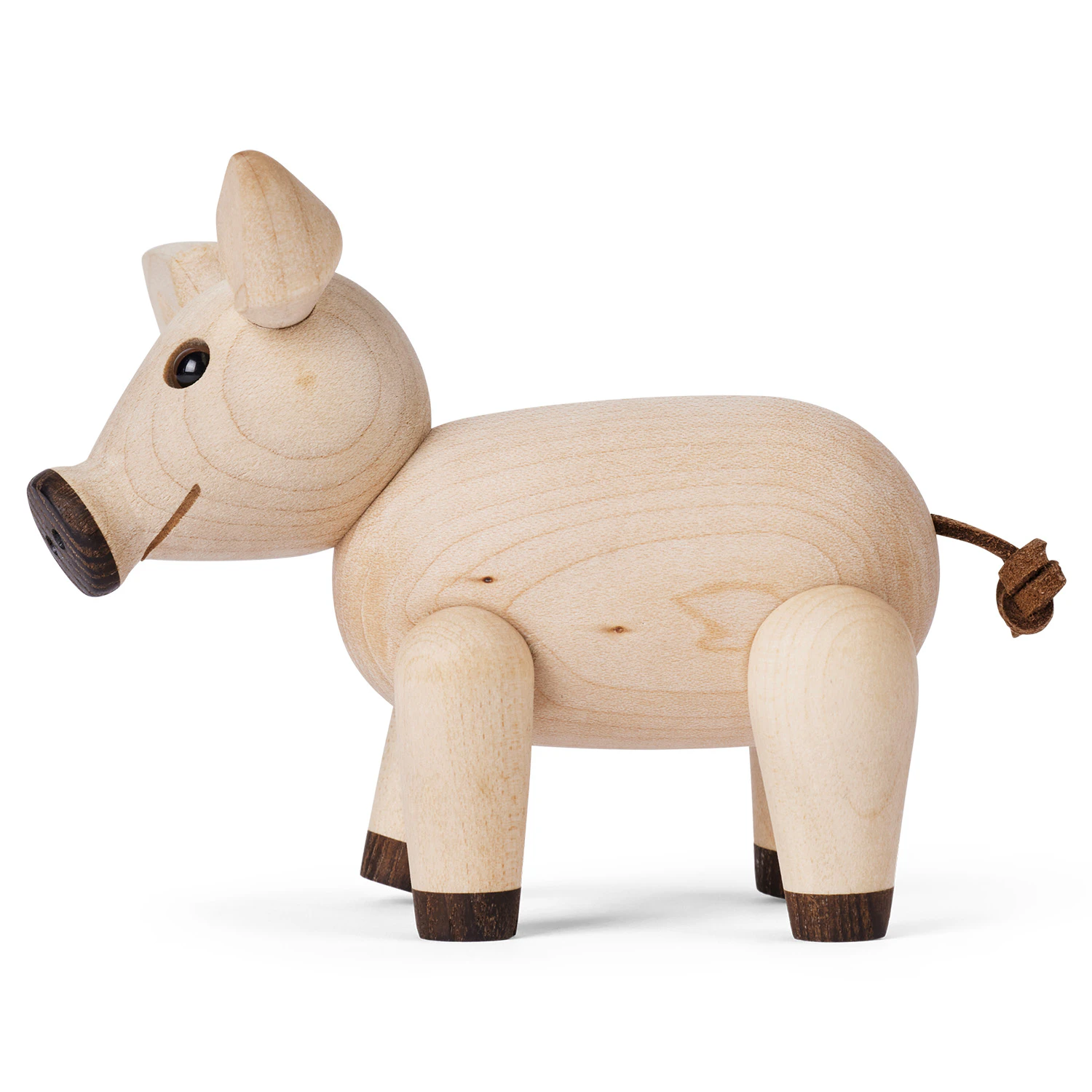 Spring Copenhagen Penny Pig Träfigur 8 Cm - Träfigurer Ask Natural