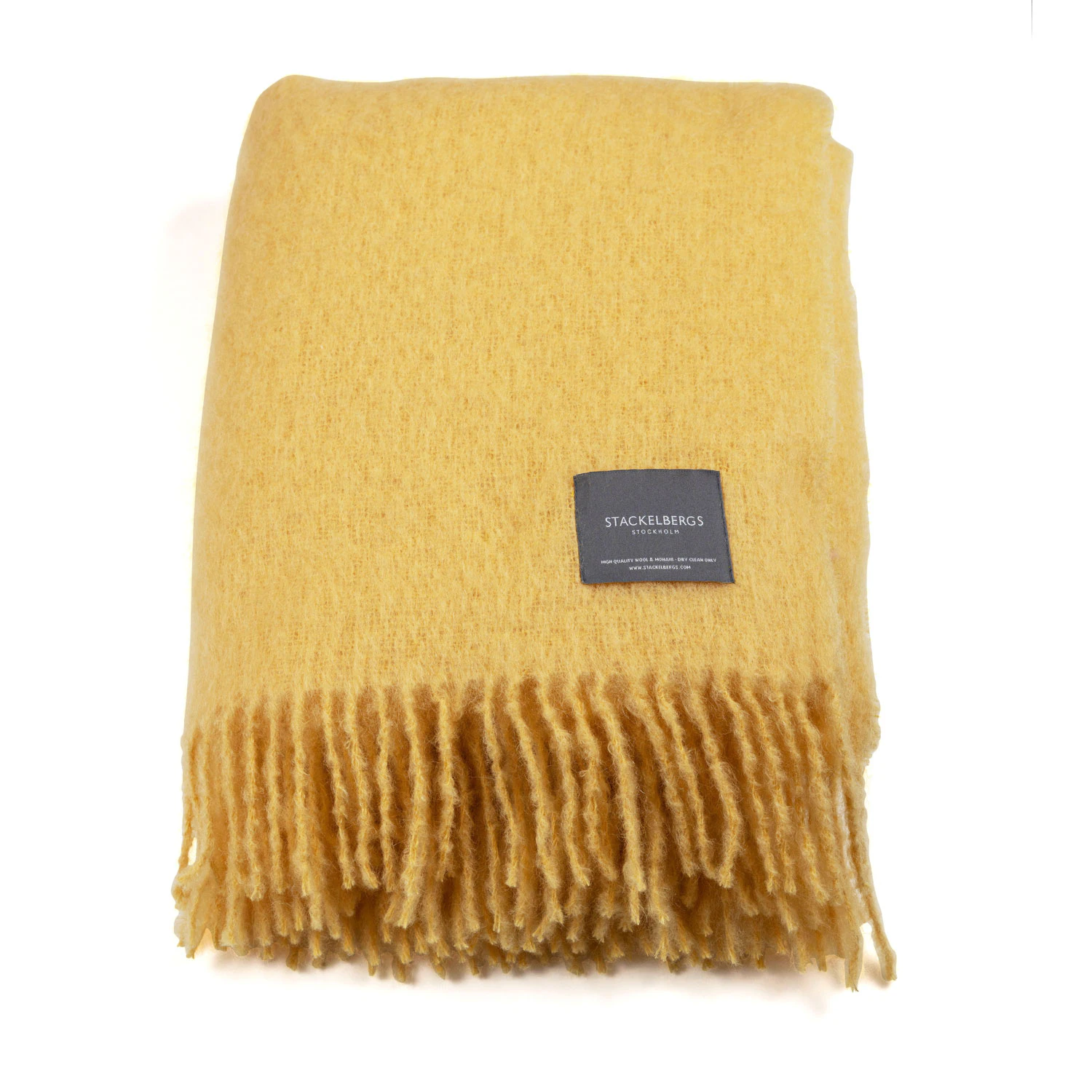 Stackelbergs Mohair Filt Rad Frans 130x170 Cm - Plädar & Filtar Ull Golden Yellow