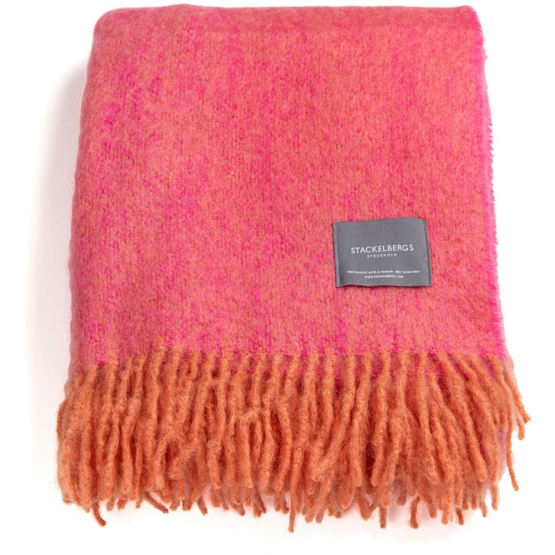 Mohair Pläd 130x170 cm, Orange / Pion Melange