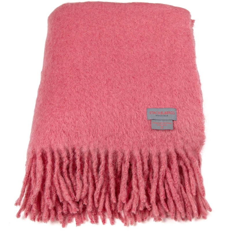 Mohair Pläd 130x170 cm, Rosa