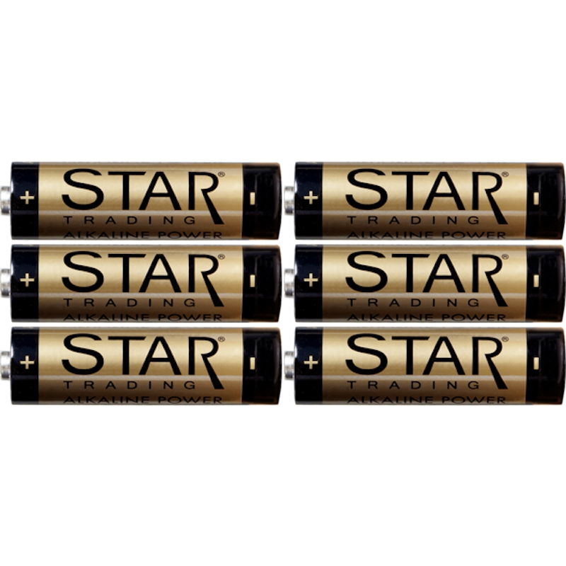 AA Alkaline Power Batterier, 6-pack