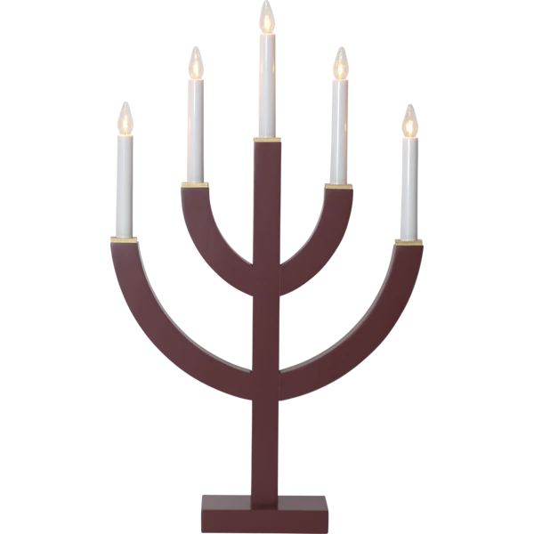 Star Trading Anno 5 Ljusstake - Adventsljusstakar Tr&auml; R&ouml;d