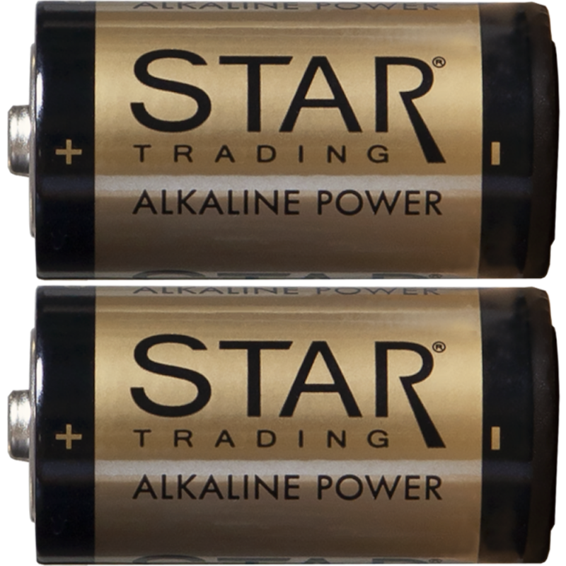 C Alkaline Power Batterier, 2-pack