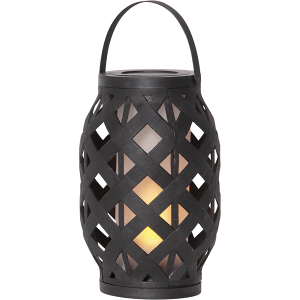 Star Trading Flame Lykta 23 Cm - Ljuslyktor Plast Svart