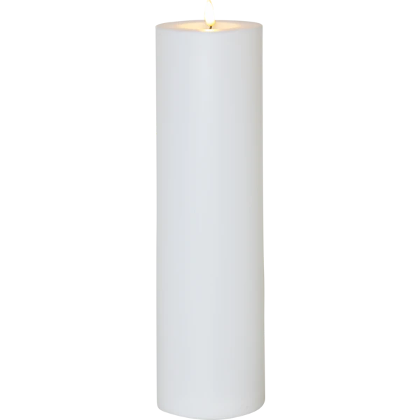 Star Trading Flamme Blockljus Led Utomhus 37,5 Cm - LED-ljus Plast Vit