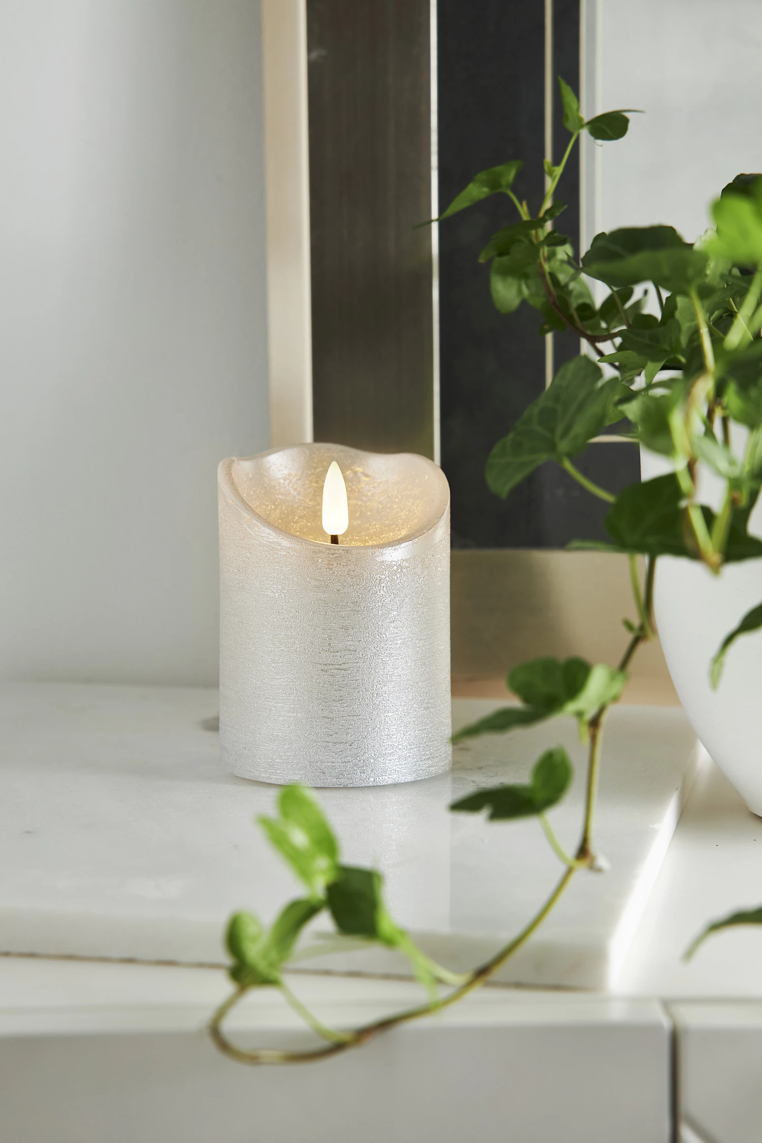 Star Trading Flamme Rustic Led Blockljus, silver från Star Trading, bild 2