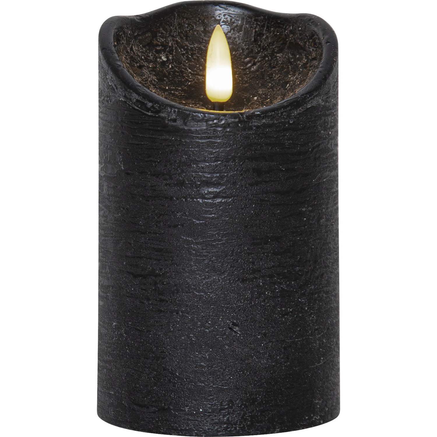Star Trading Flamme Rustic Led Blockljus 12 Cm - LED-ljus Vax Svart