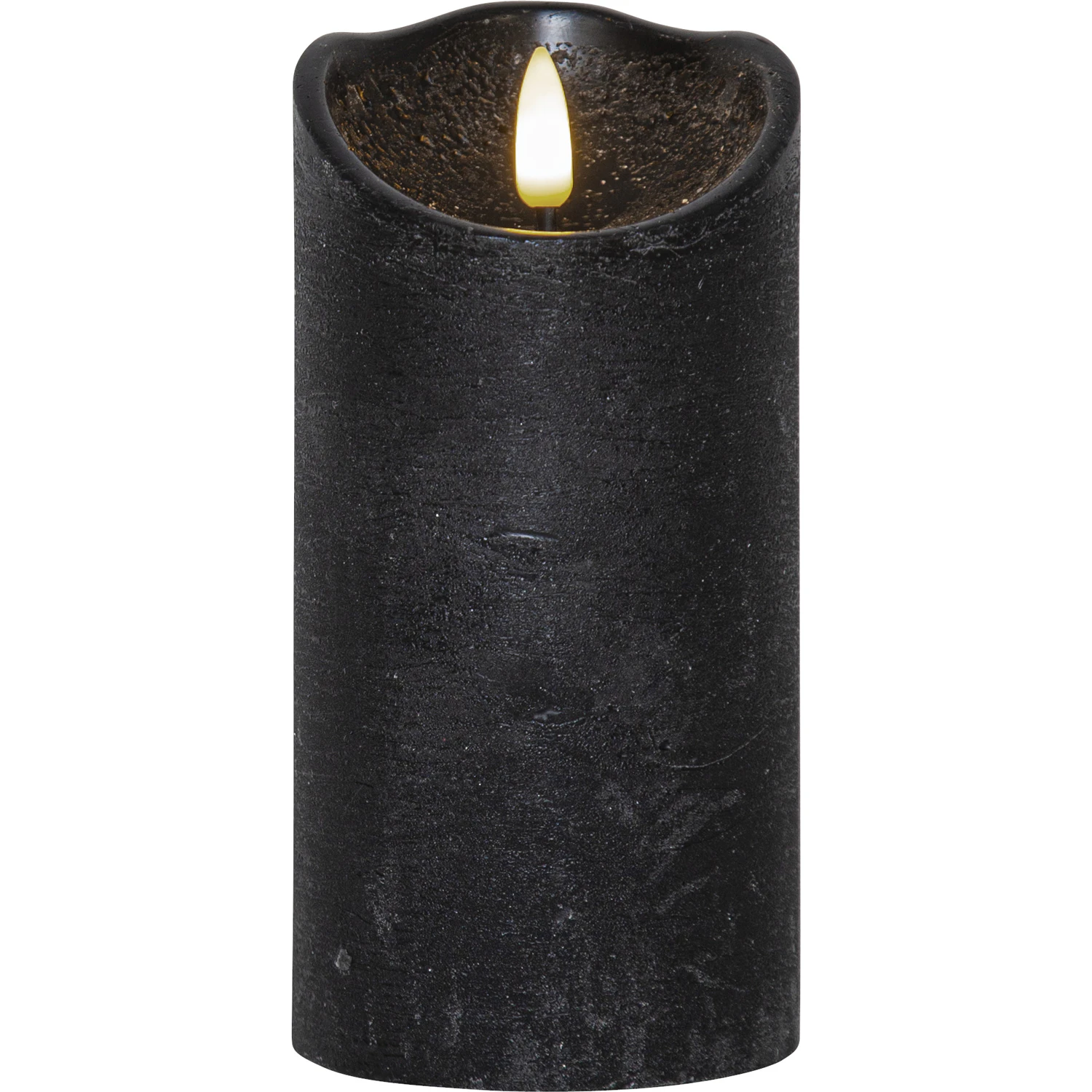 Star Trading Flamme Rustic Led Blockljus 15 Cm - LED-ljus Vax Svart