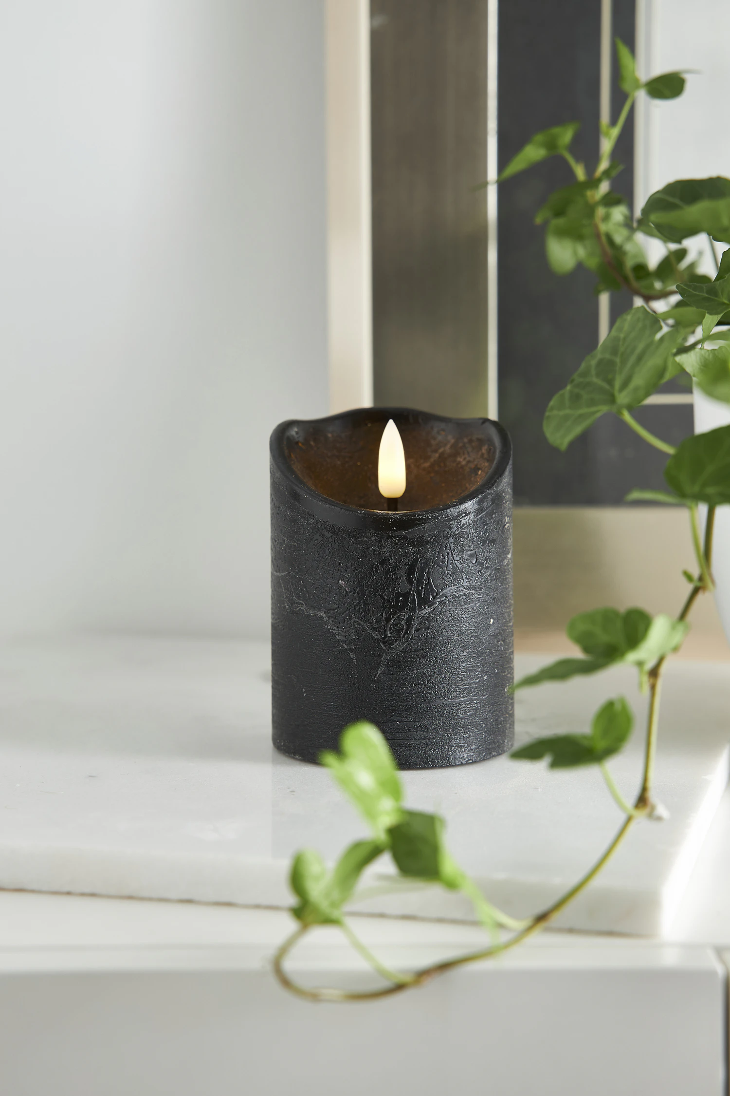Star Trading Flamme Rustic Led Blockljus 10 Cm, svart från Star Trading, bild 2