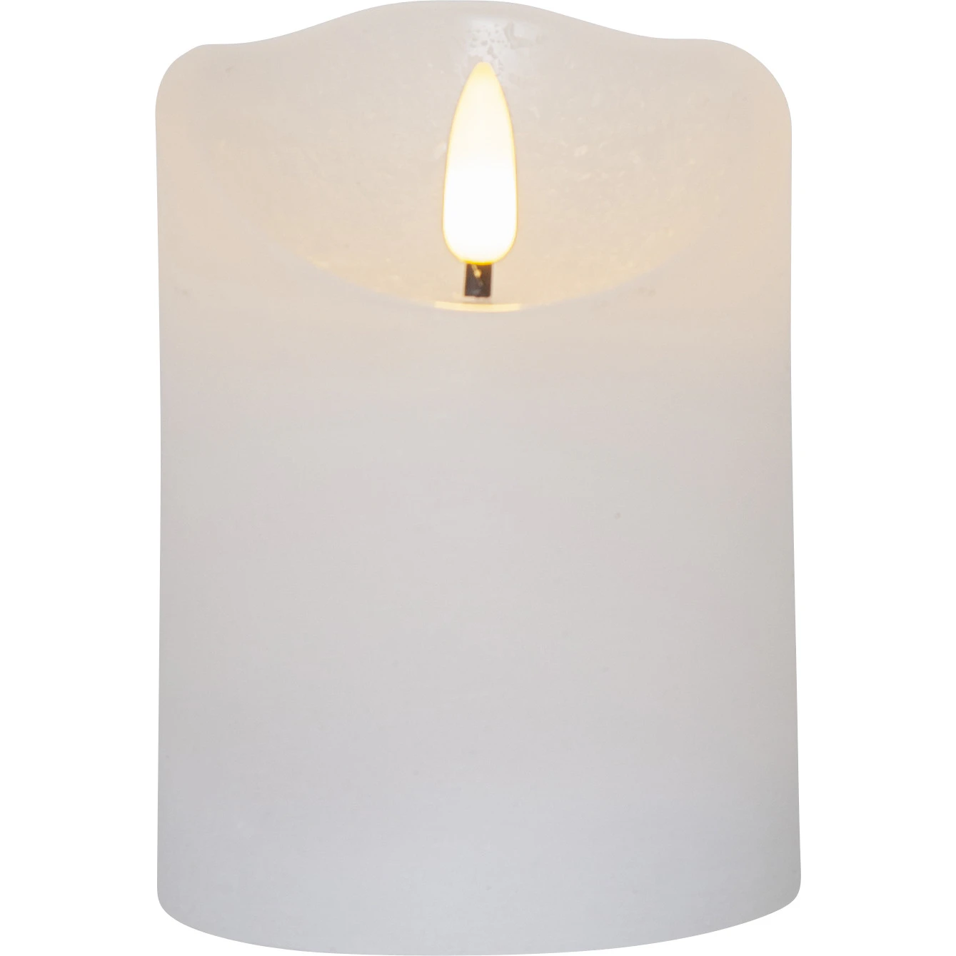 Star Trading Flamme Rustic Led Blockljus 10 Cm - LED-ljus Vax Vit