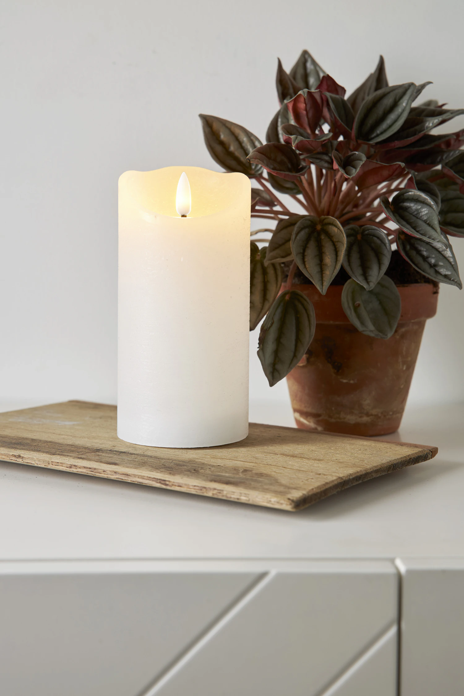 Star Trading Flamme Rustic Led Blockljus 15 Cm, vit från Star Trading, bild 2