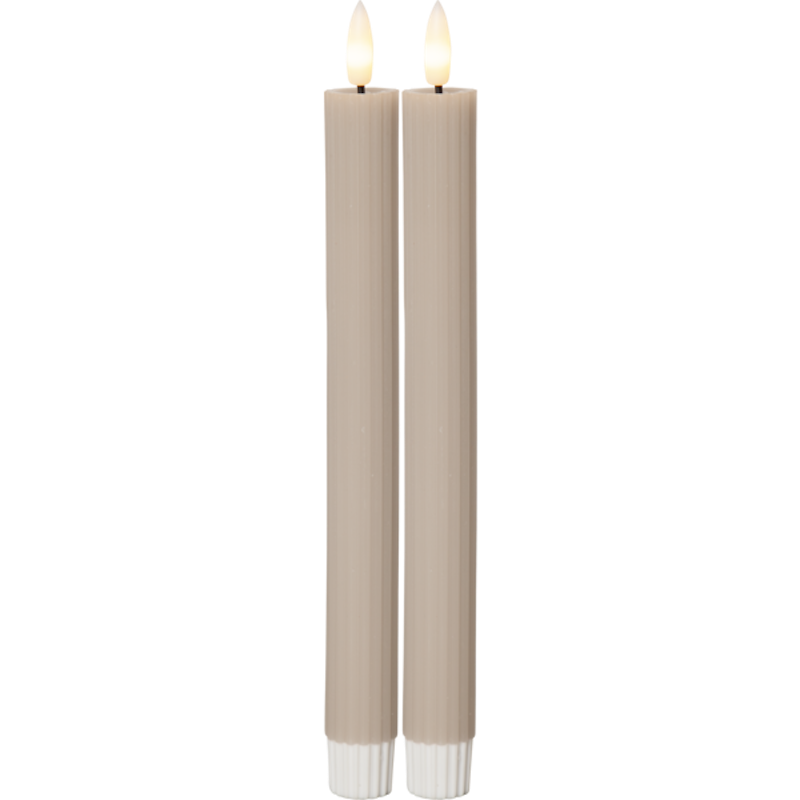 Flamme Antikljus 2-pack LED, Beige