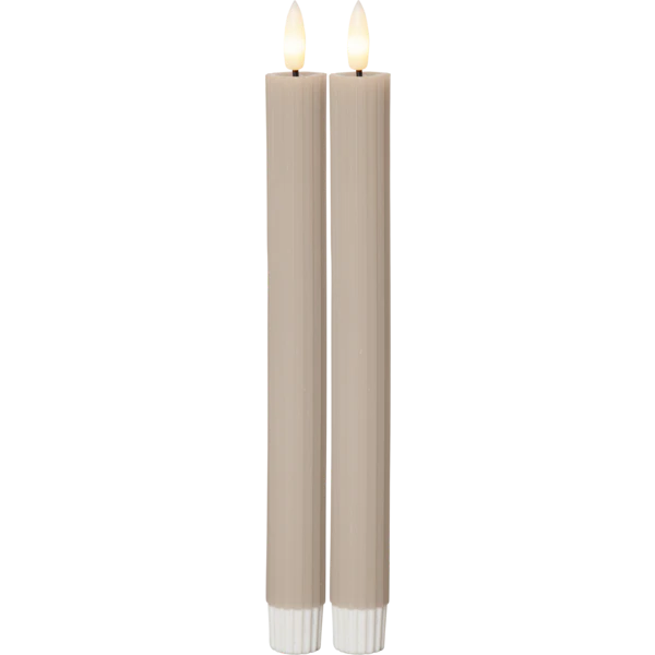 Star Trading Flamme Antikljus 2-pack Led - LED-ljus Vax Beige
