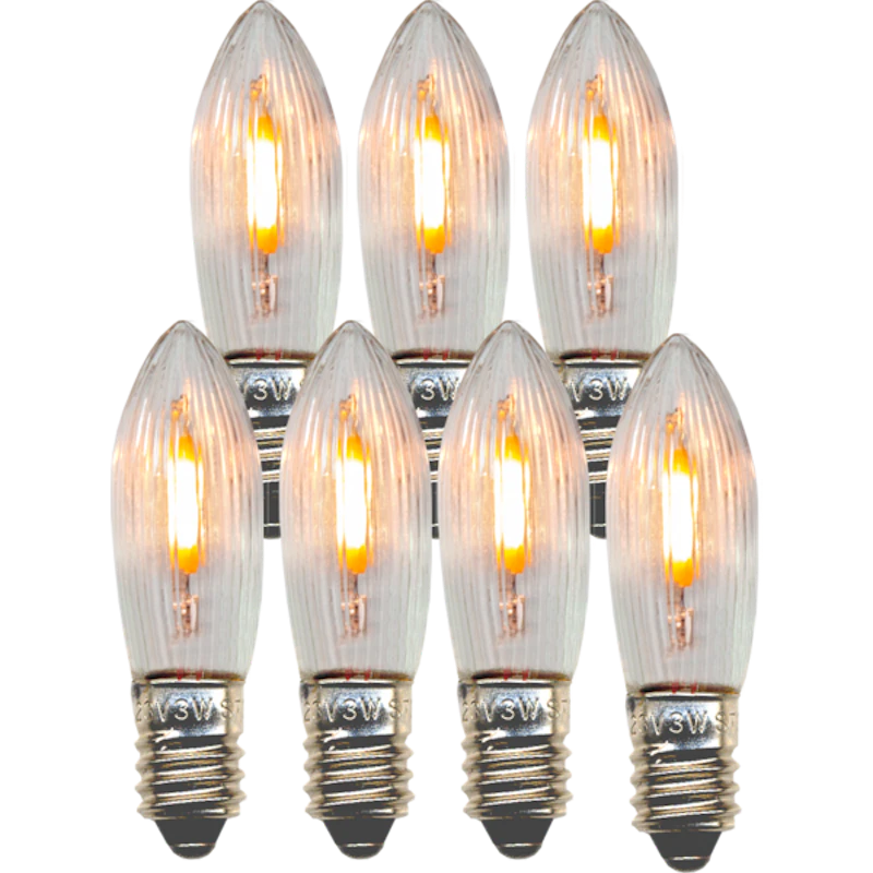 LED Filament Universal Ljuskälla E10 0.5W 11lm 2100K 7-pack, Klar