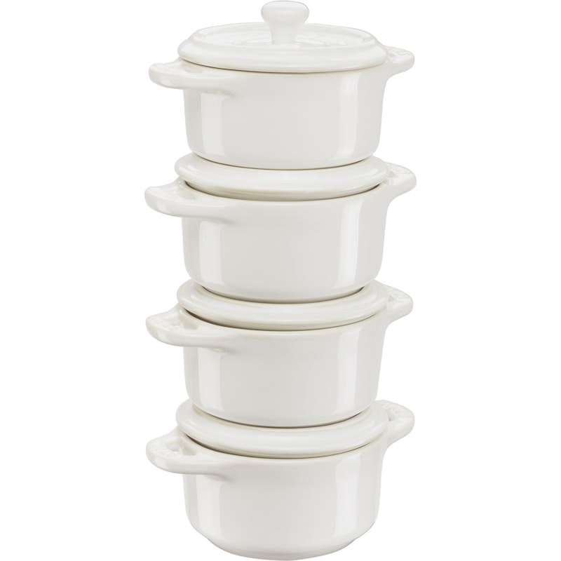 Grytset Mini Ø10 4-pack, Ivory White