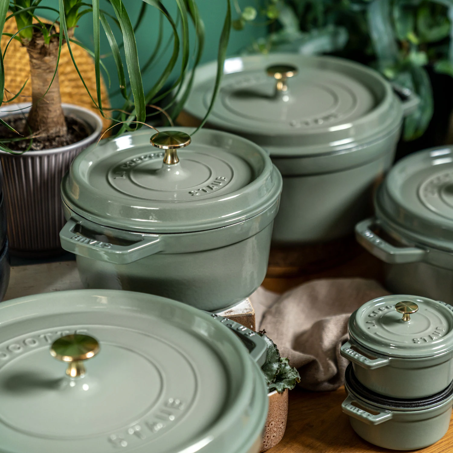 Staub La Cocotte sgryta 3,7 L, eucalyptus från Staub, bild 4
