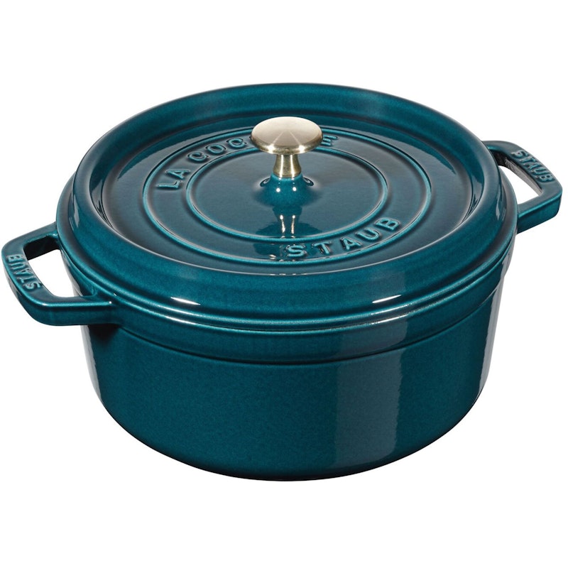 Staub Gryta Rund 28 cm 6,7 L, Petrolblå