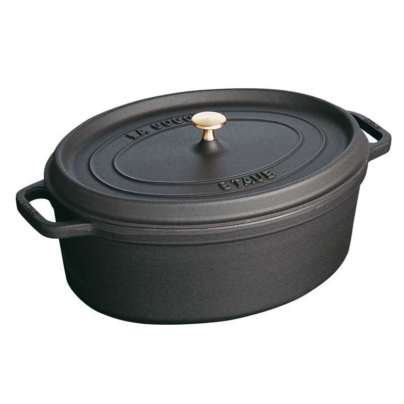 Staub Oval Gryta i 12 L - Grytor Gjutj&auml;rn Svart