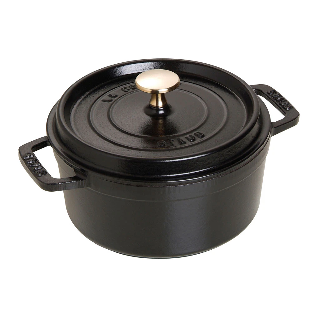 Staub Rund Gryta i 12,6 L - Grytor Gjutj&auml;rn Svart