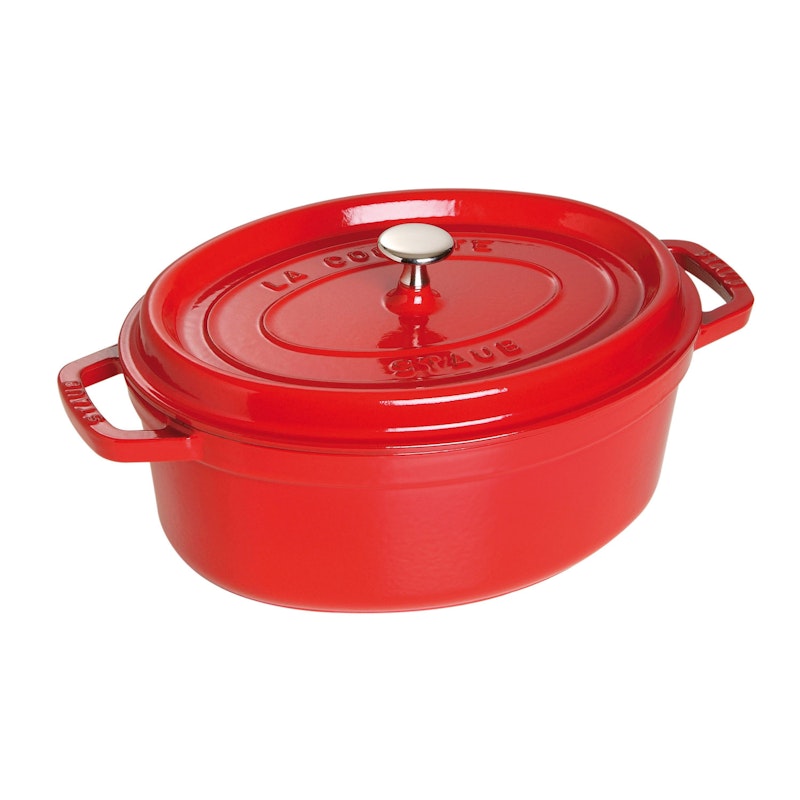 Staub Oval Gryta 29 cm 4,2 L, Röd