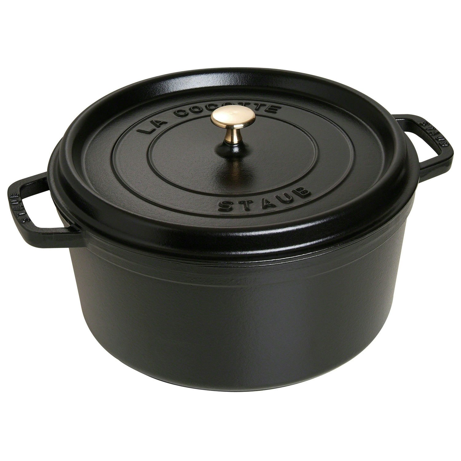 Staub Rund Gryta 30 Cm 8,35 L Svart - Grytor Gjutj&auml;rn