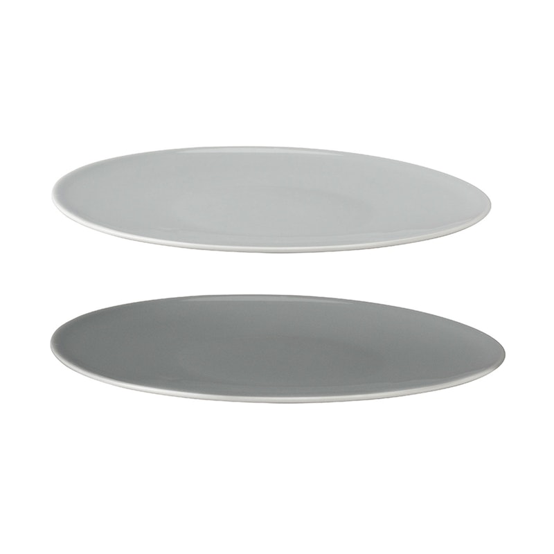 Emma Tallrik 22cm, 2-pack, Grå