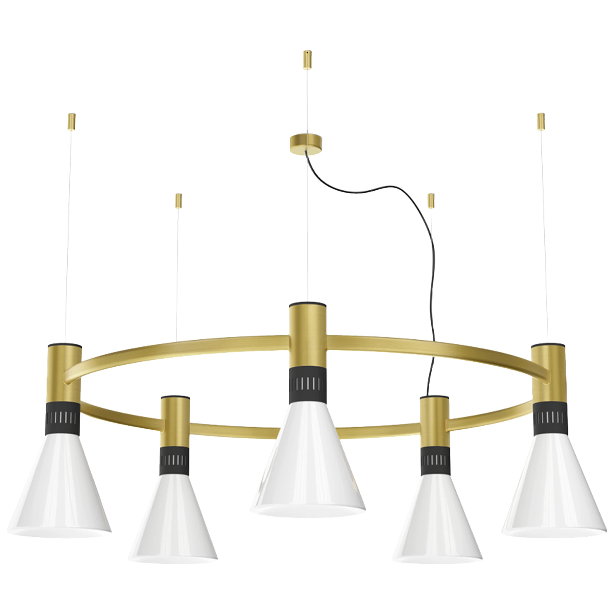 Stilnovo Cono Pendel Ø120 - Pendellampor Järn Satin Gold