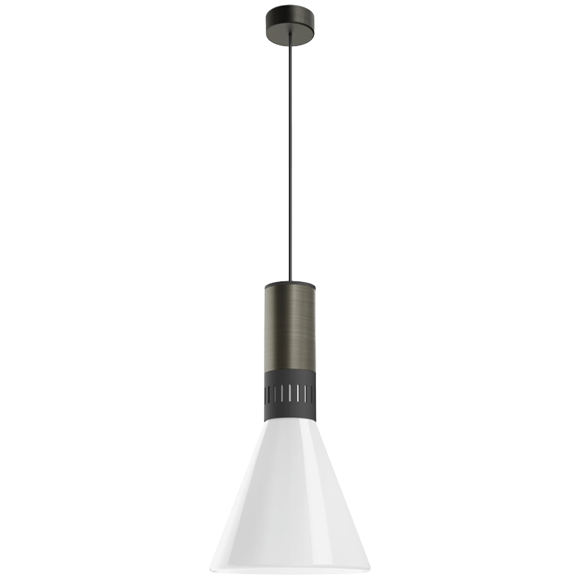 Stilnovo Cono Pendel Ø21 - Pendellampor Järn Satin Black Nickel