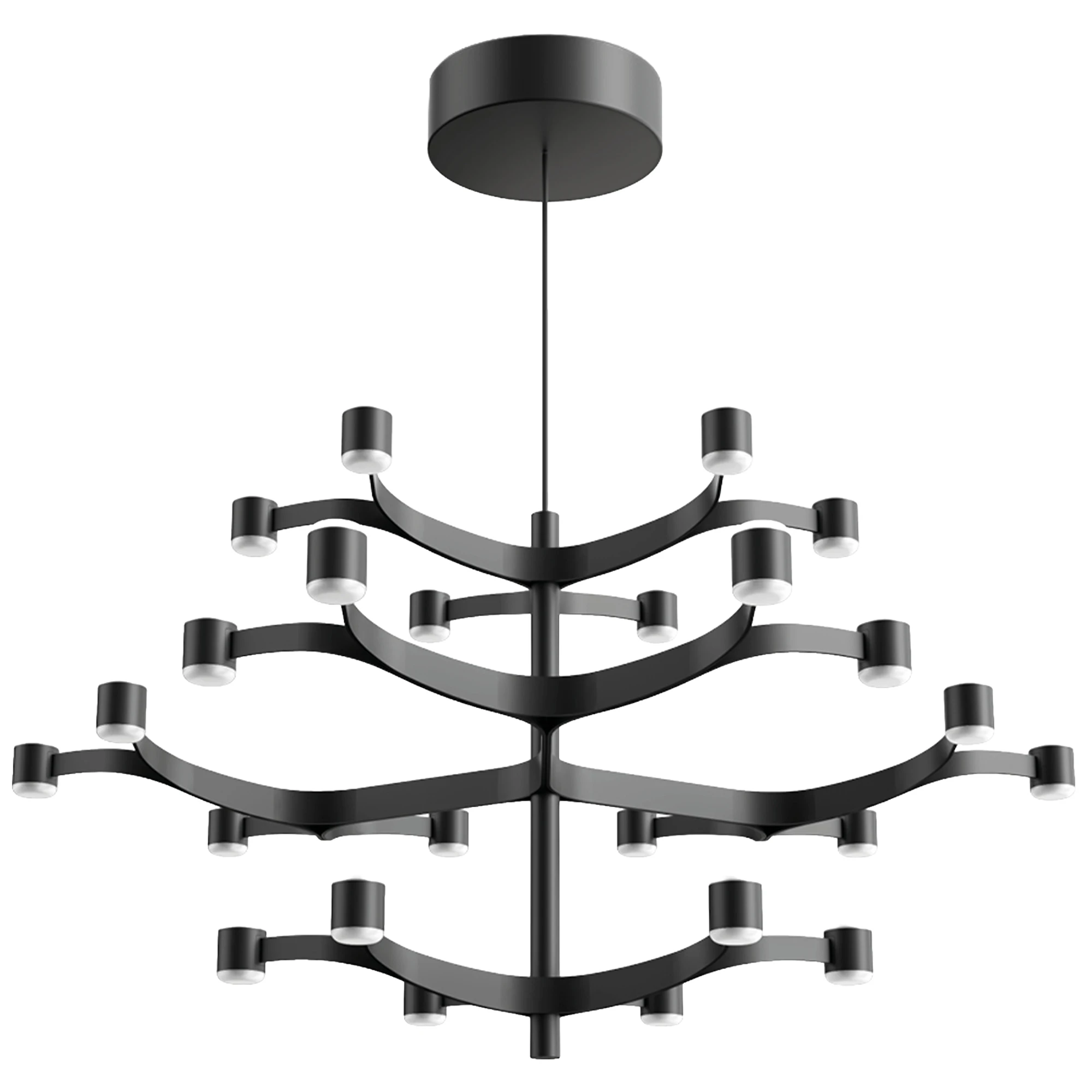 Stilnovo Fronda Phase-cut Pendel Ø83 - Pendellampor Aluminium Svart