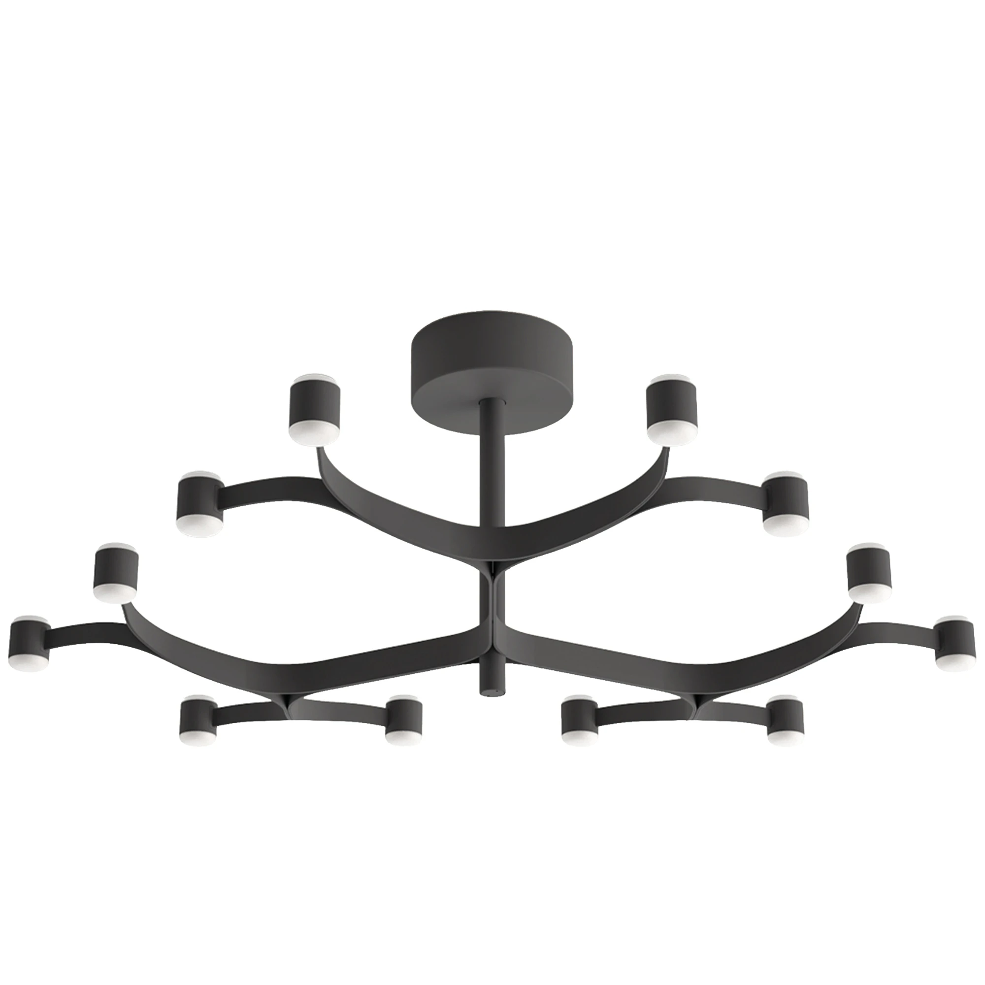 Stilnovo Fronda Phase-cut Plafond &Oslash;83 - Plafonder Aluminium Svart