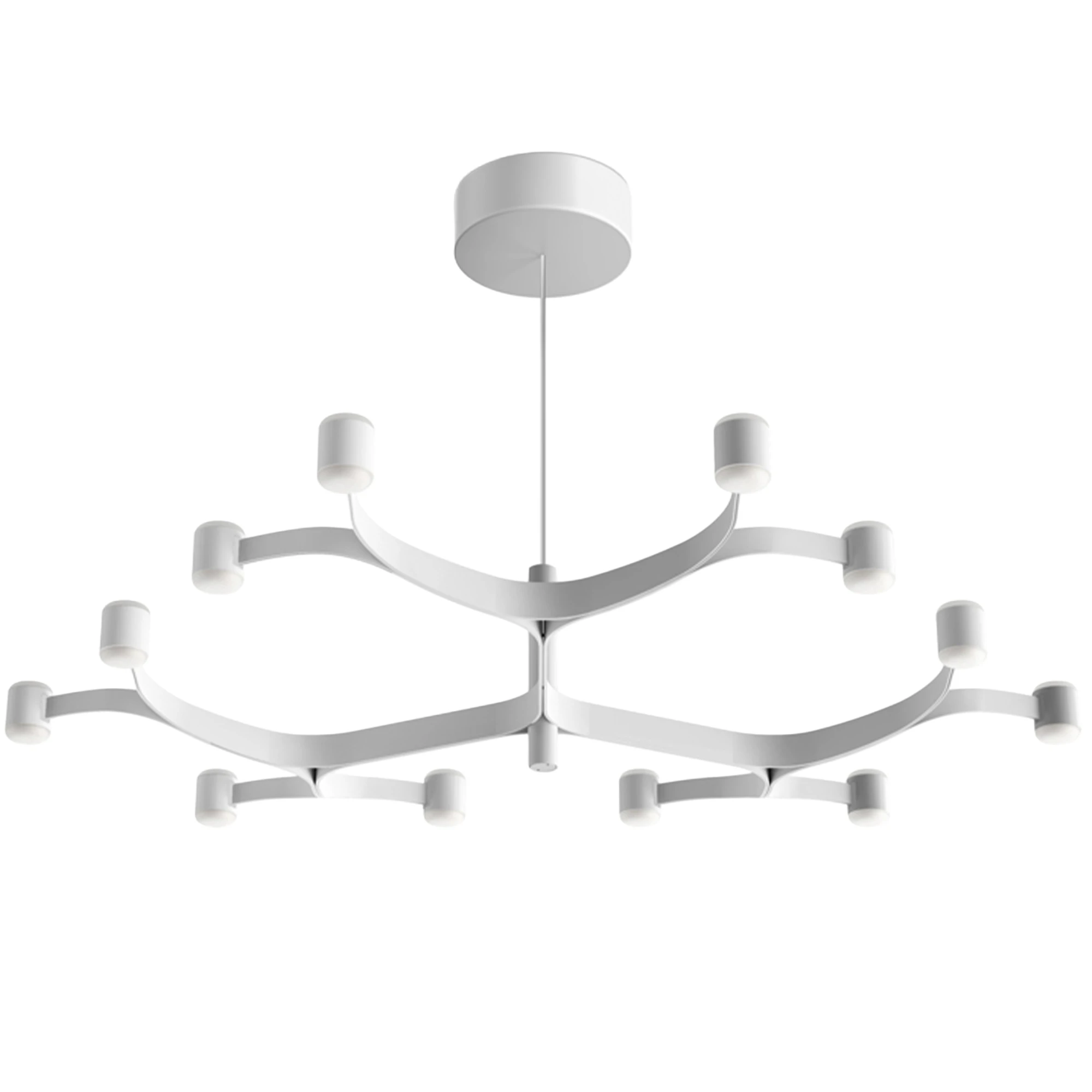 Stilnovo Fronda Phase-cut Pendel Ø83 - Pendellampor Aluminium Vit