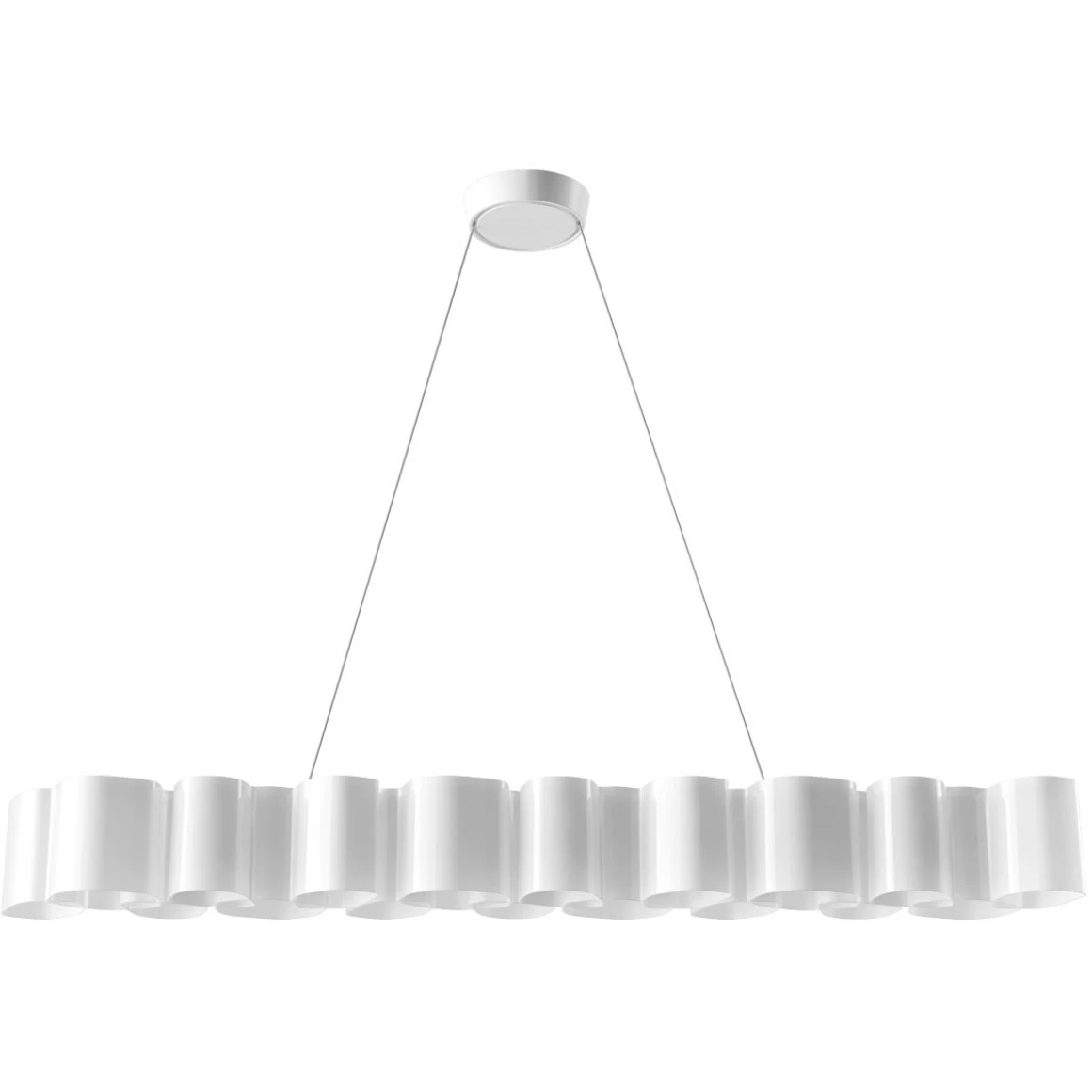 Stilnovo Honey Pendel Linear 139 Cm - Pendellampor Aluminium Vit
