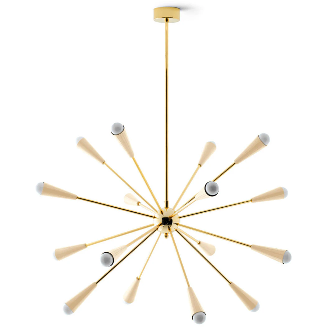 Stilnovo Sputnik Pendel - Pendellampor Mässing Ivory