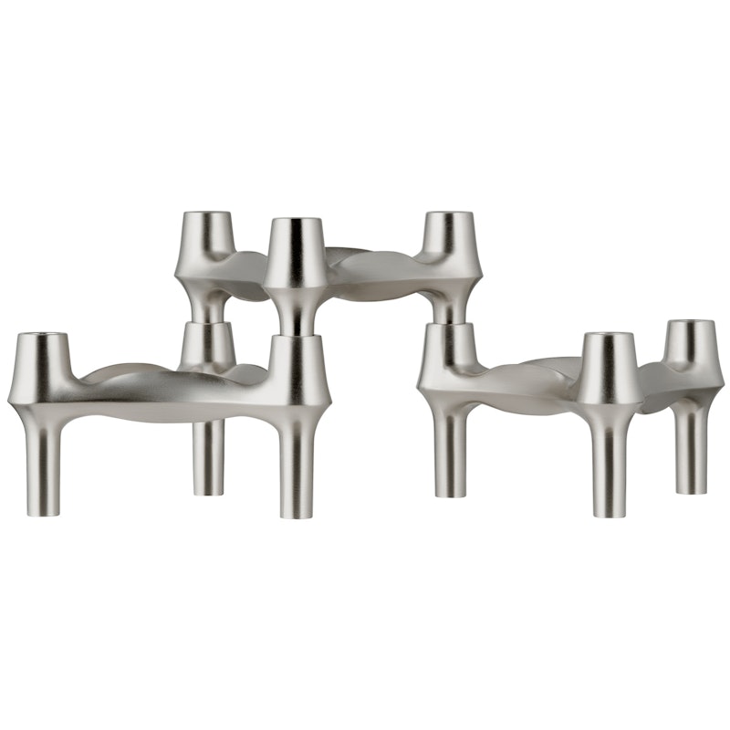 BMF Ljusstake 3-pack, Brushed Chrome