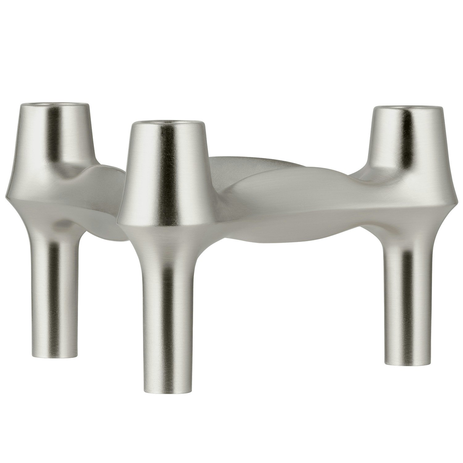 Stoff Nagel Bmf Ljusstake Brushed Chrome - Ljusstakar Nickel Borstad Krom