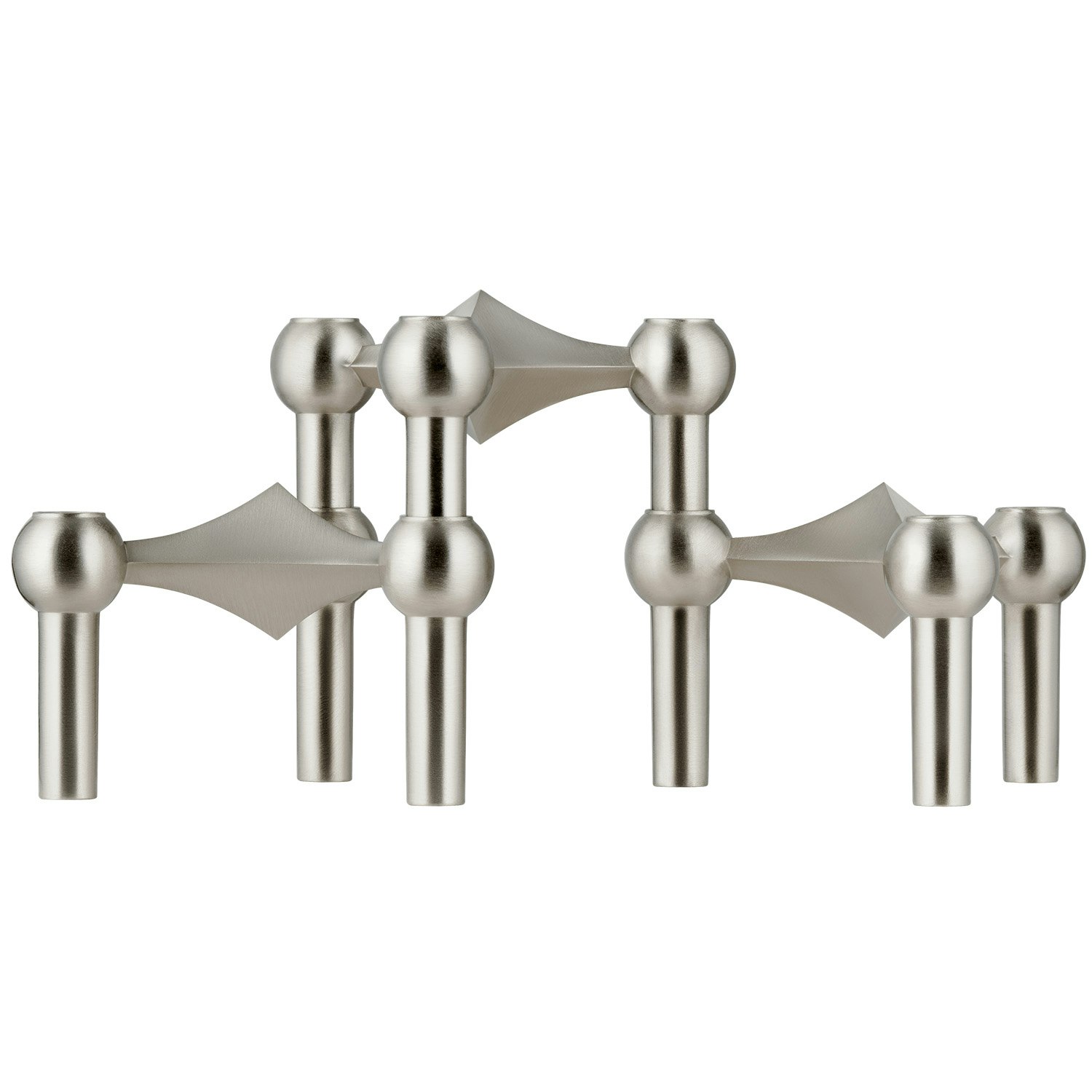 Stoff Nagel Nagel Ljusstake 3 Delar Brushed Chrome - Ljusstakar Borstad Krom