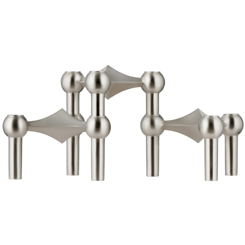 Nagel Ljusstake 3 Delar, Brushed Chrome