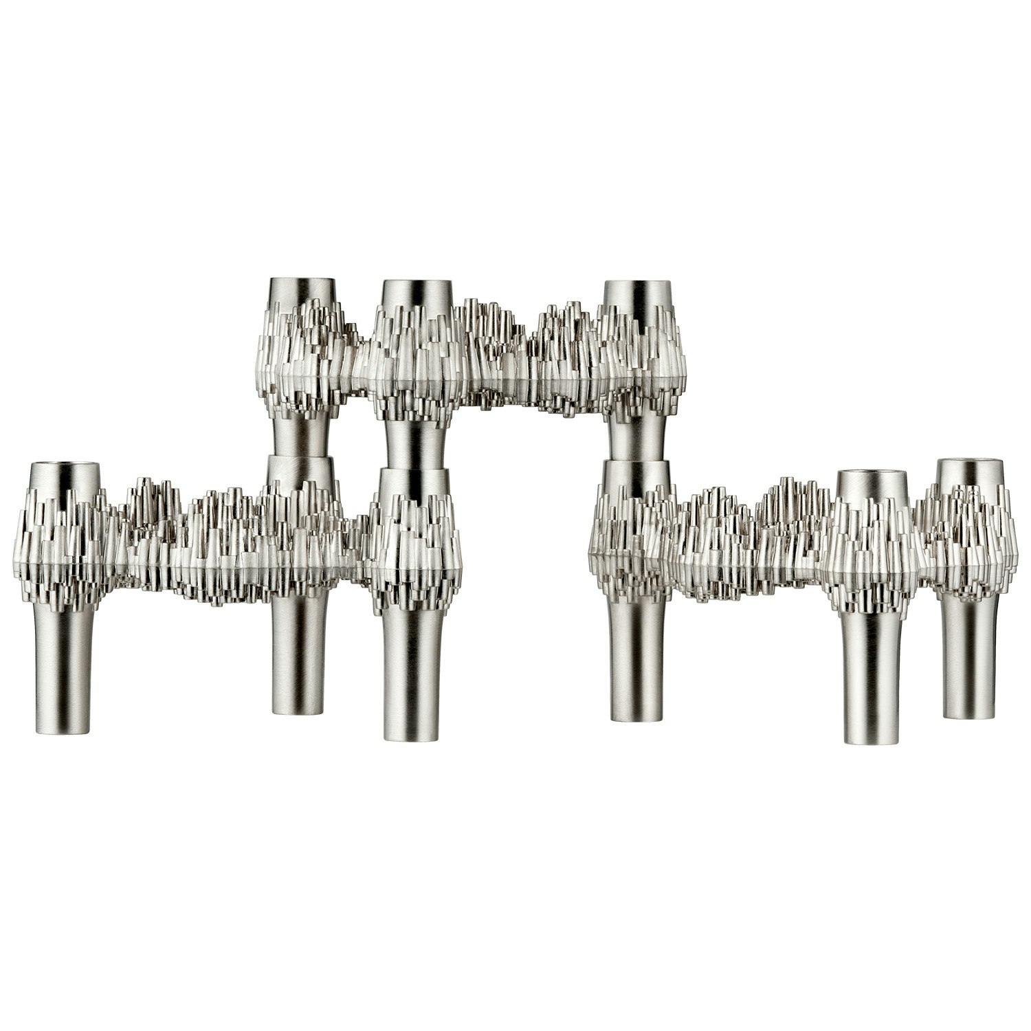 Stoff Nagel Quist Ljusstake 3-pack - Ljusstakar Zinklegering Borstad Krom