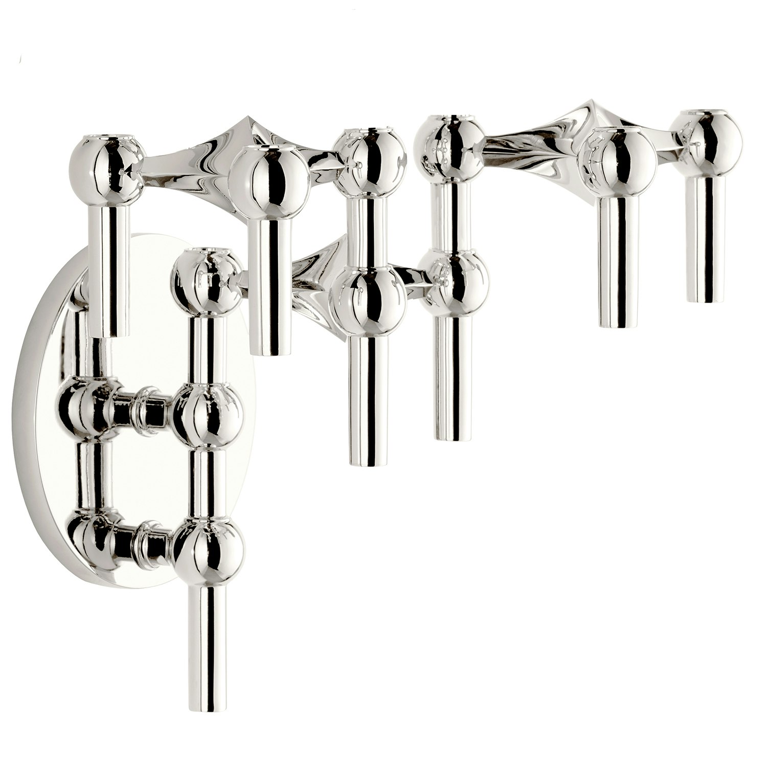 Stoff Nagel Ljusstake + Väggfäste - Kandelabrar Förad Metall Krom