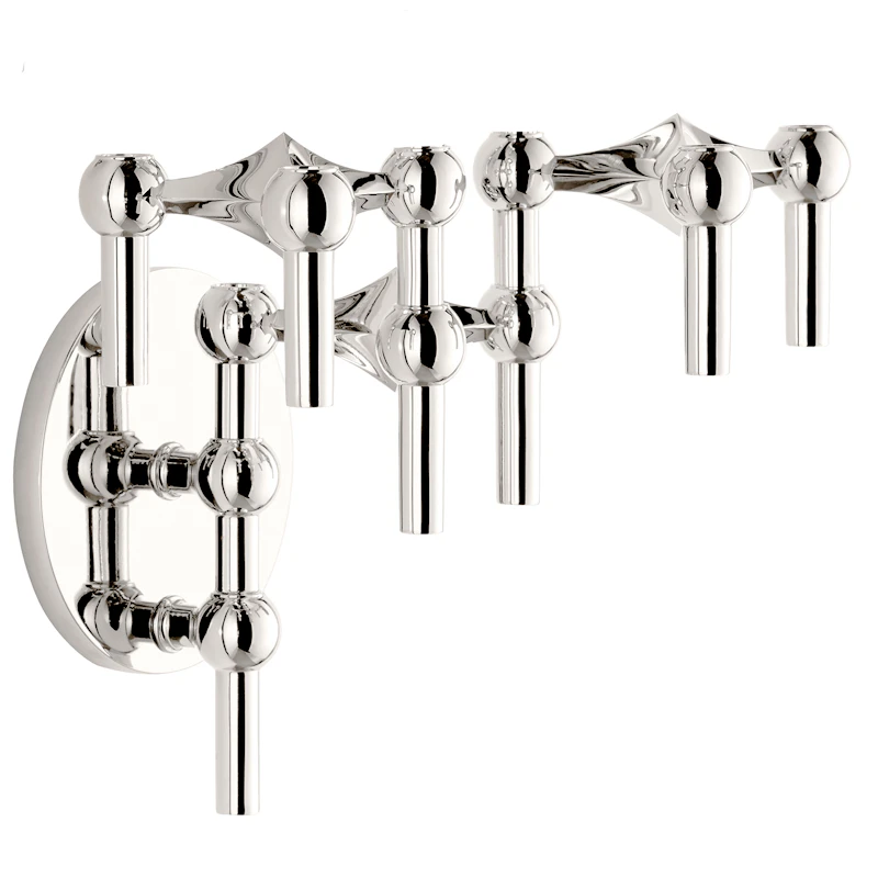 Stoff Nagel Ljusstake Krom + Väggfäste