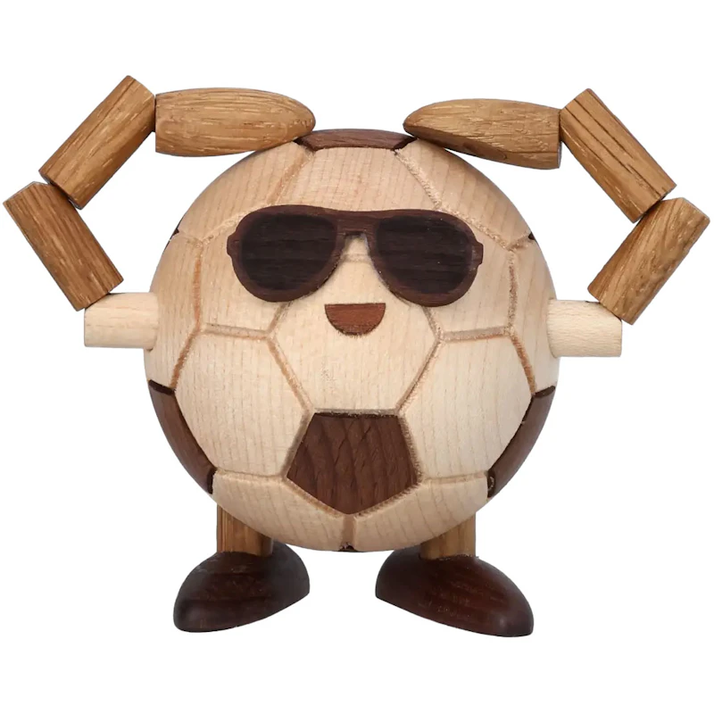 Billy Ball Träfigur Fotboll, 7 cm