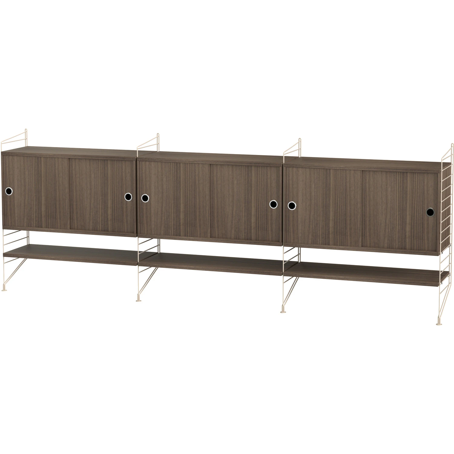 String Bundle I Sidobord / Valn&ouml;t - Sk&auml;nkar & sideboards Pulverlackerad Metall Beige