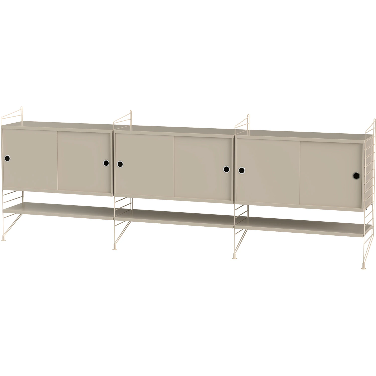 String Bundle I Sidobord - Sk&auml;nkar & sideboards Pulverlackerad Metall Beige