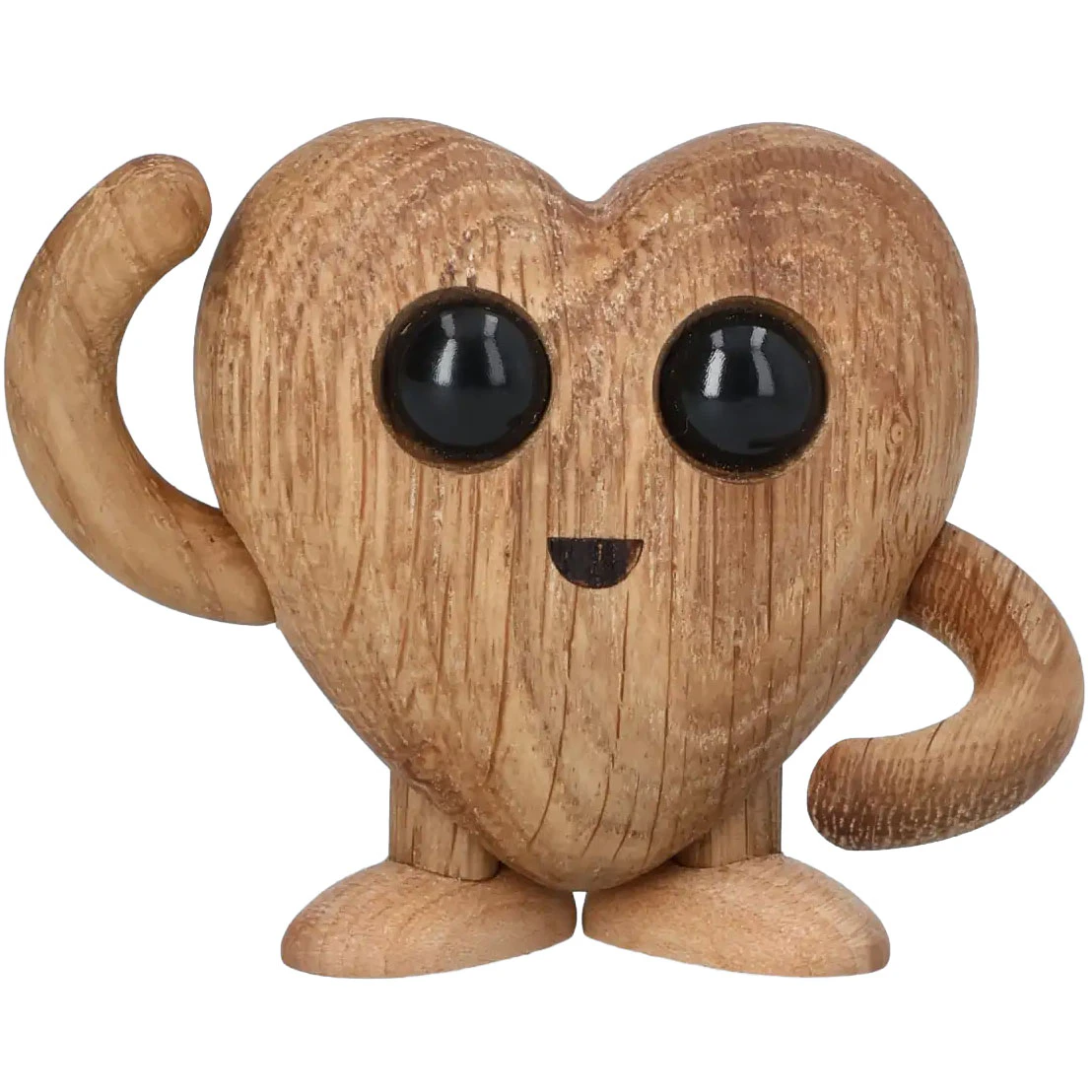 Spring Copenhagen Hugo Heart Träfigur Hjärta 5 Cm - Träfigurer Ek Natur