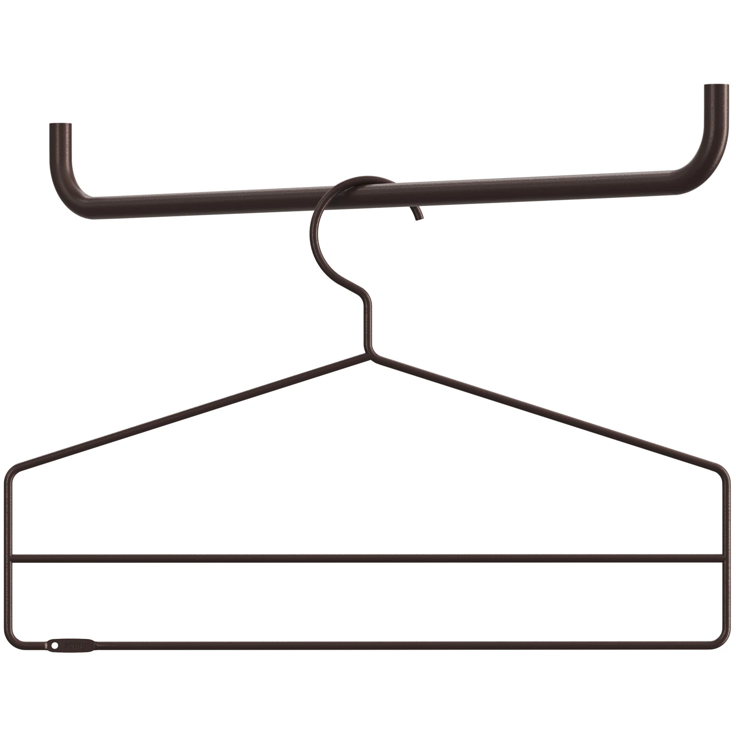 String Galgar 4-pack - Krokar & galgar Metall Mörkbrun