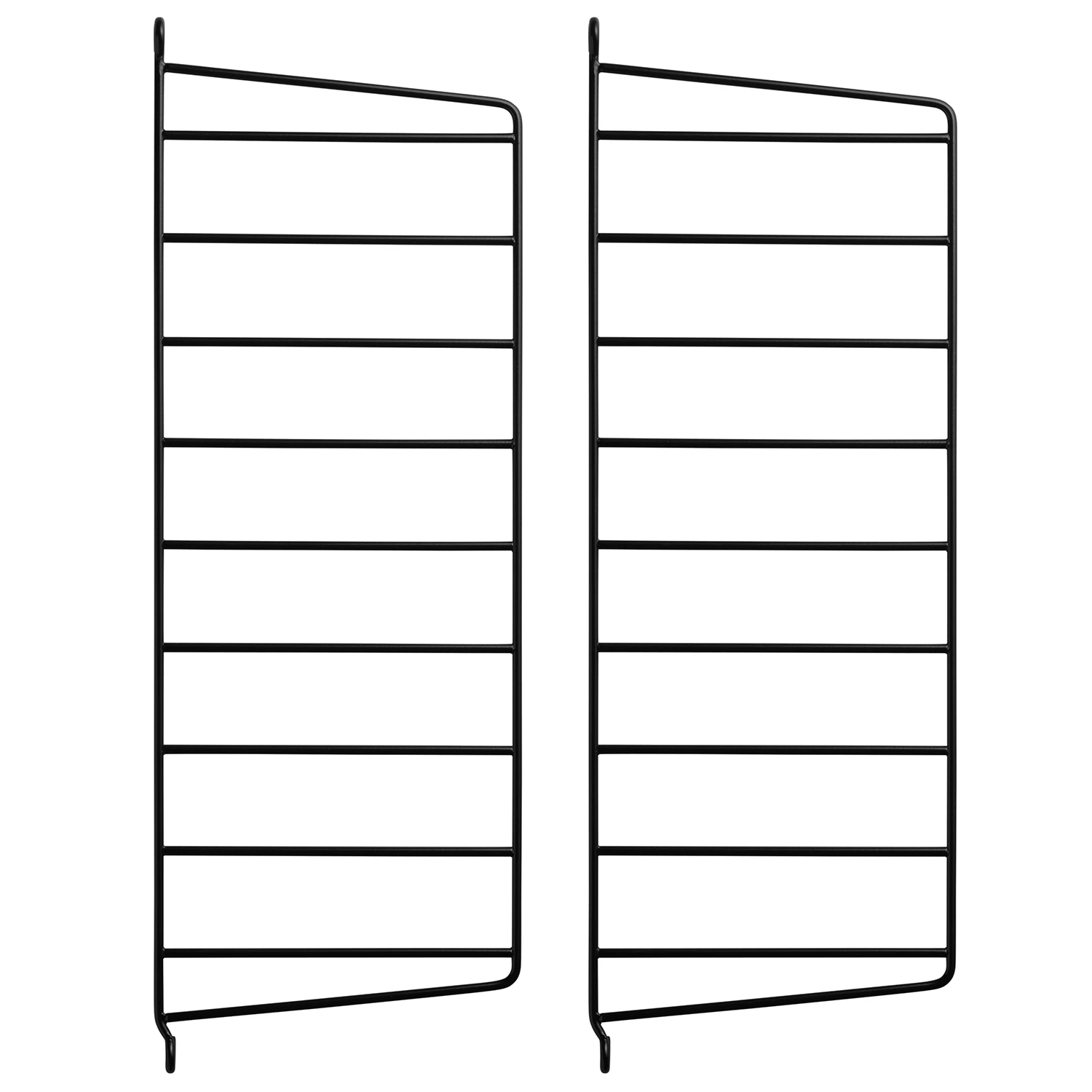 String Gavlar 20x50 Cm 2-pack - Modulära hyllsystem Stål Svart