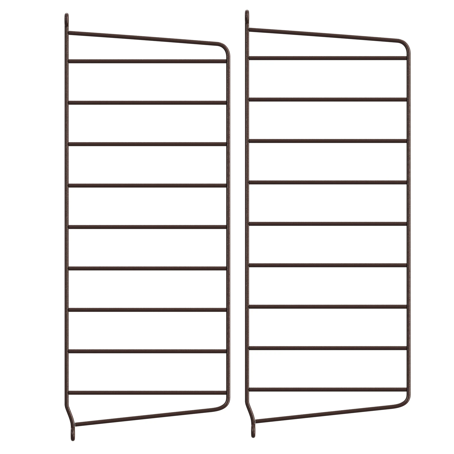 String Gavlar 20x50 Cm 2-pack - Modulära hyllsystem Stål Mörkbrun