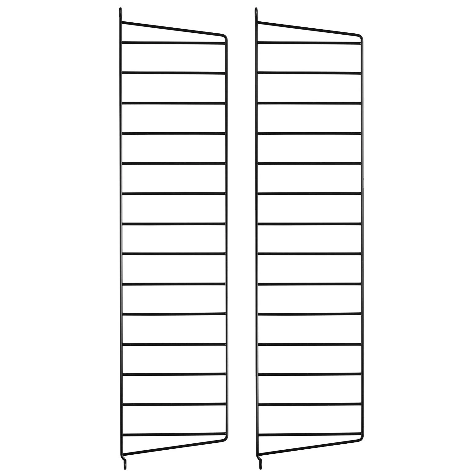 String Gavlar 20x75 Cm 2-pack - Modulära hyllsystem Svart